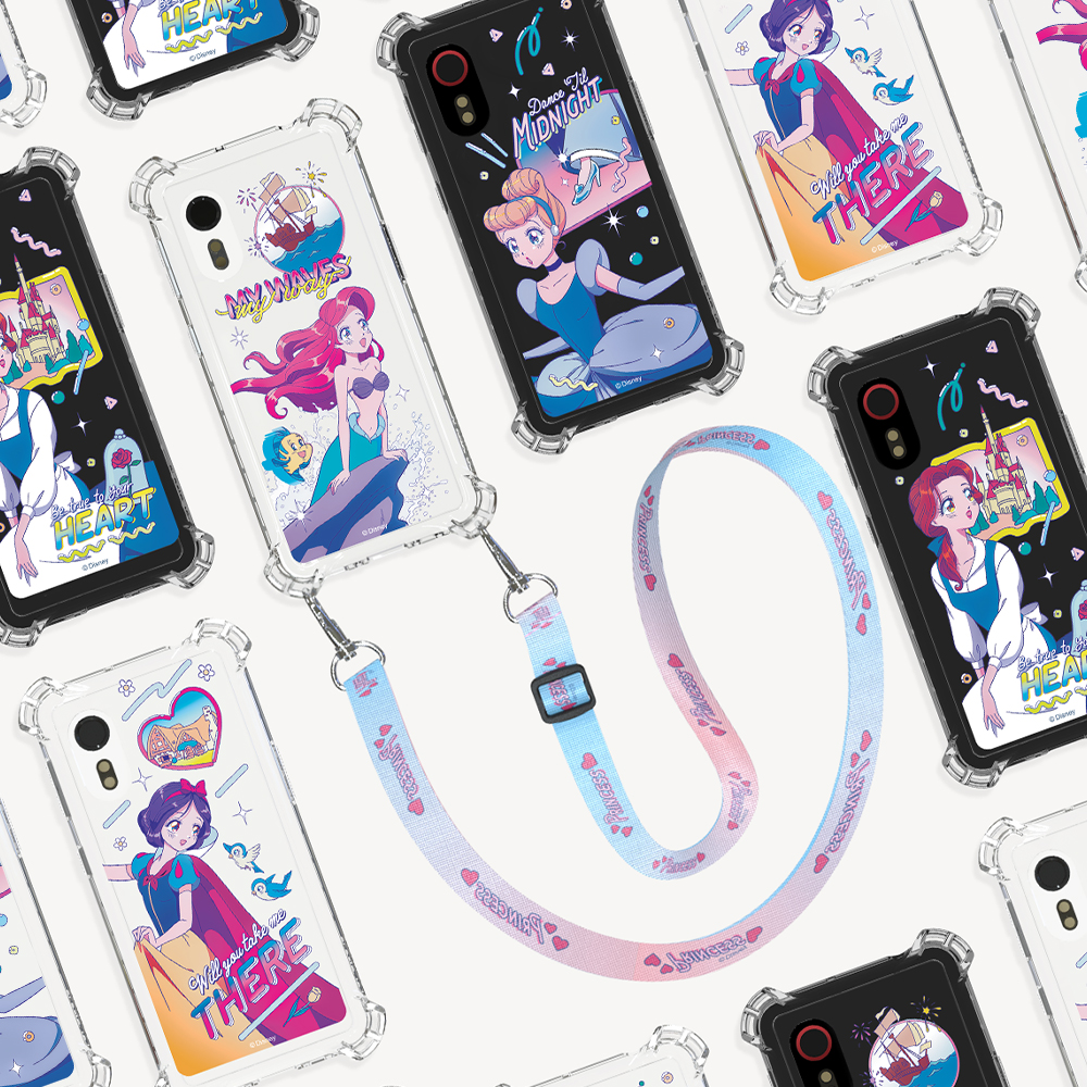 디즈니 프린세스 갤럭시 X커버 5 핸드폰 케이스 키즈폰 캐릭터 에리얼 - 상세 이미지 2