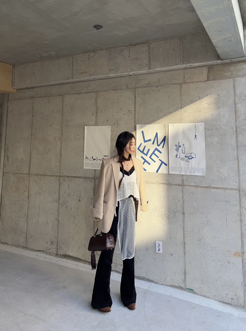 BEST/당일) 시스루 자수 레이어드 스커트 상세 이미지 64