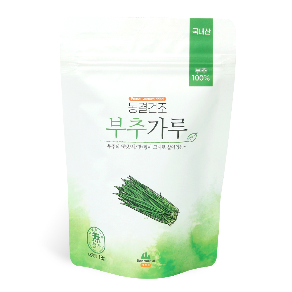 산마을 동결건조 국내산 부추가루, 뽕잎가루, 단호박가루, 보리새싹가루 건강분말 - 상세 이미지 3