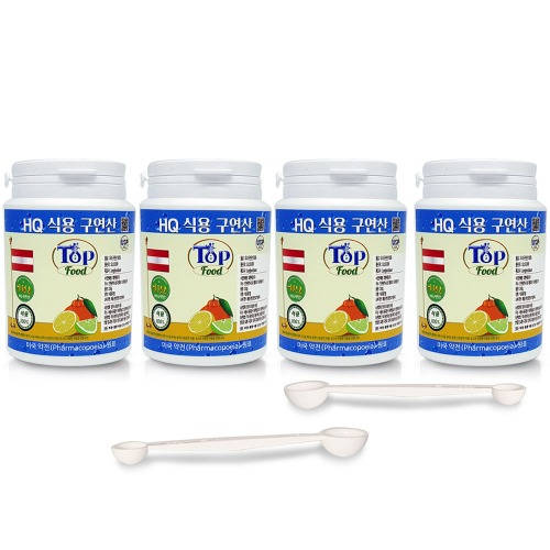 탑푸드(최상의 식품) HQ 오스트리아 식용구연산 250g  4개 특허청 상표등록 제품 : 탑푸드-최상의식품
