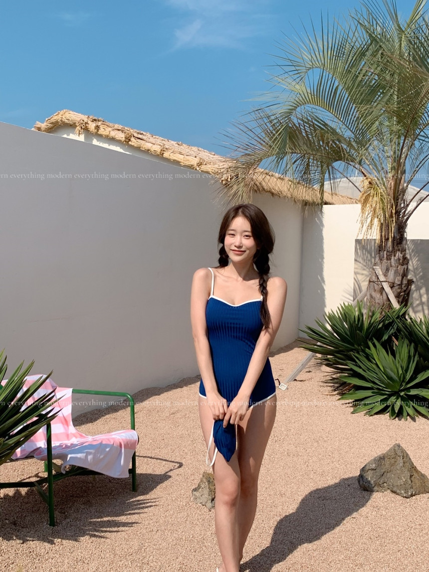 🍊[파우치증정/날씬보장] M-3XL 빅사이즈 배색 모노키니 호캉스 호텔 바캉스 휴양지 유교걸 수영복 상세 이미지 49