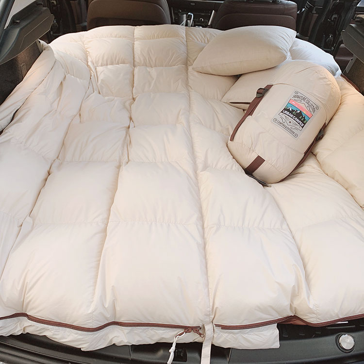 어반캠퍼 다우니페더 덕다운 침낭 차박 백패킹 캠핑침낭 오리털 충전재 1500g, 스노우그레이