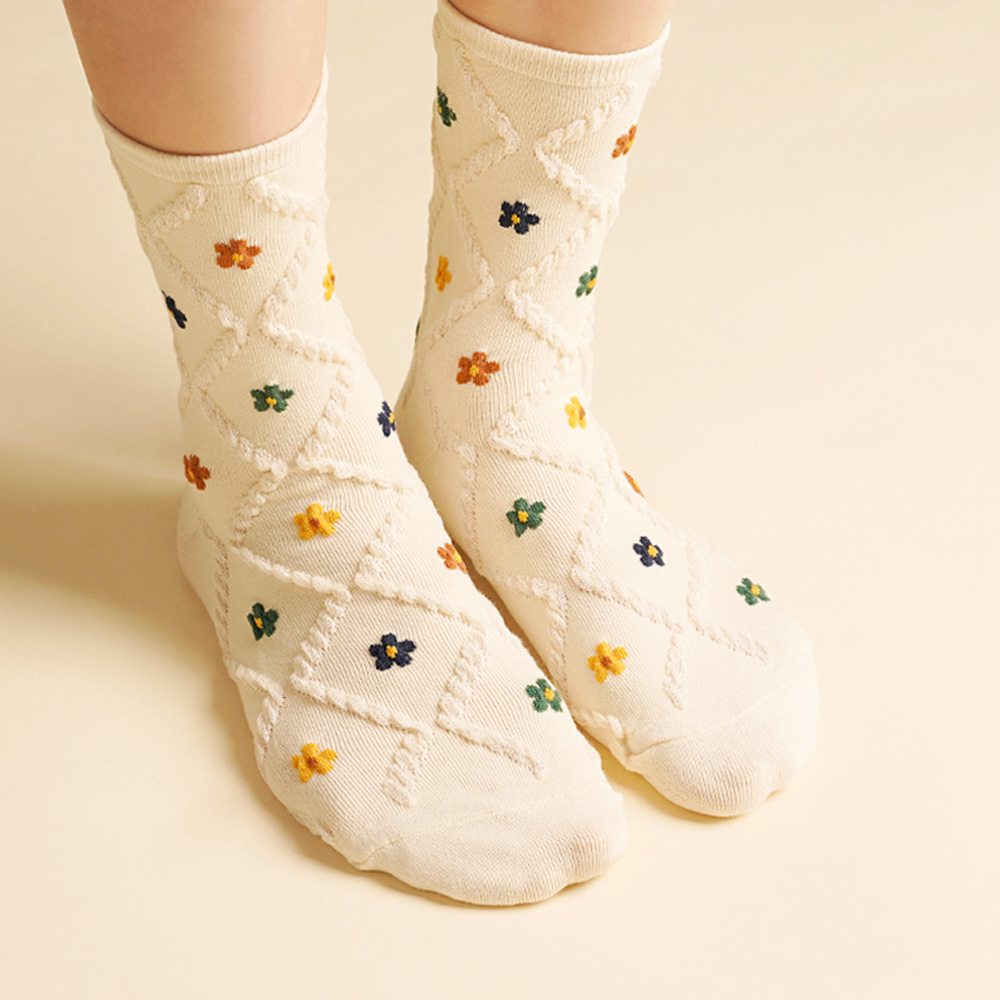 삭피엔스 여자 양말 선물세트 무지 긴목 무지 골지 긴 흰 패션양말 N배송