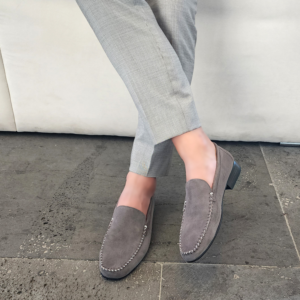 드라이빙 염소가죽 왁시누벅 로퍼 키높이수제화 남성 240 290