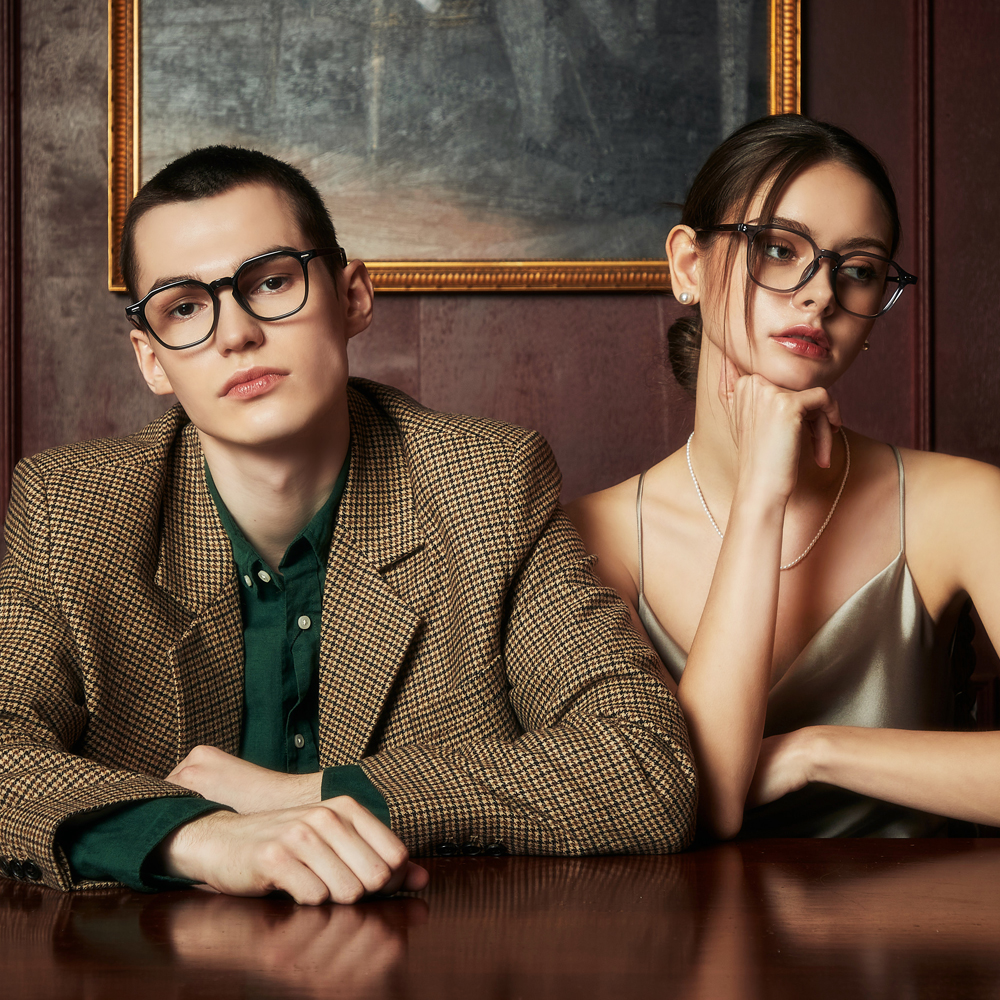 투명 뿔테 블루라이트 차단안경 패션 가벼운 안경테 자외선 남자 여자