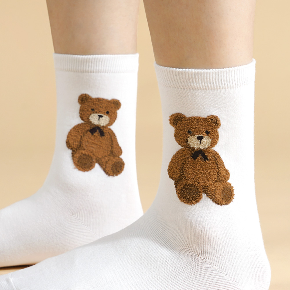 삭피엔스 여자 양말 선물세트 무지 긴목 무지 골지 긴 흰 패션양말 N배송