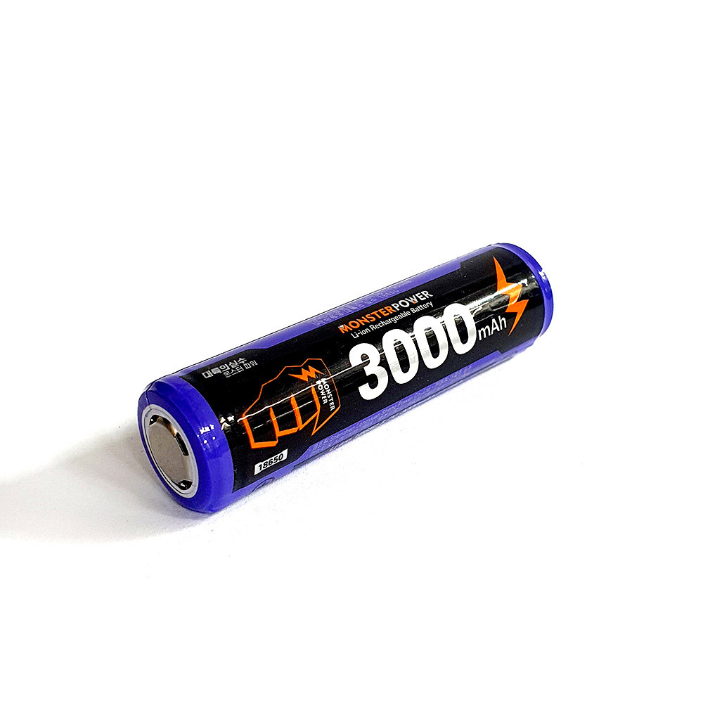 몬스터파워 18650 배터리 4개 4구충전기 세트 C타입 3000mAh 이미지 8