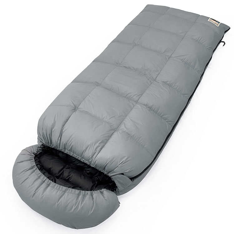 어반캠퍼 다우니페더 덕다운 침낭 차박 백패킹 캠핑침낭 오리털 충전재 2100g, 스노우그레이