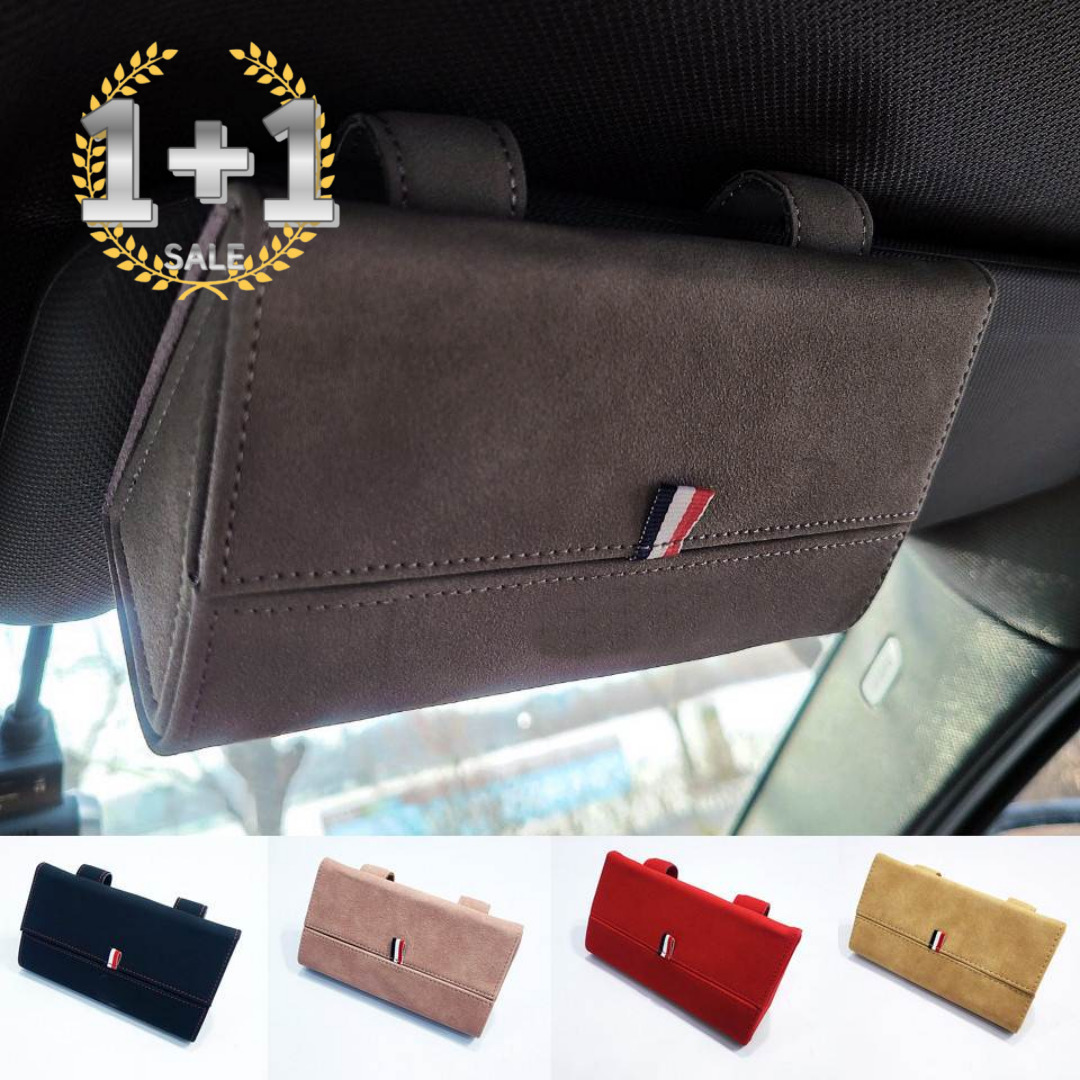 1+1 자동차 차량용 선글라스 안경 케이스 수납함 보관함 거치대 클립 [고급형]