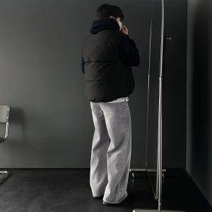 남자와이드청바지 남자통청바지 흑청바지 착용 후기 | 사이즈/핏 총정리 - 상품 이미지 2