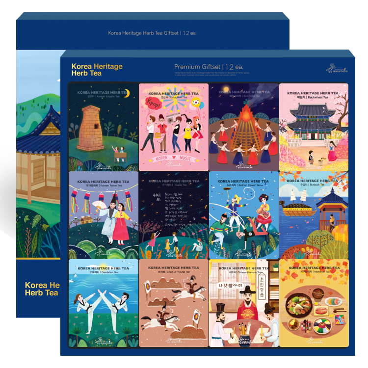 한국의 전통차 12종 선물세트/ 추석 명절 선물 세트