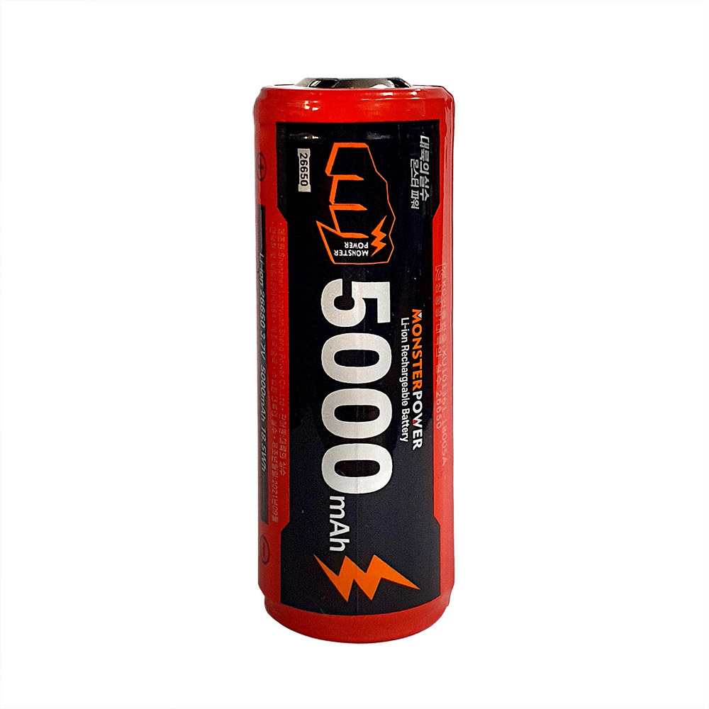 몬스터파워 26650 배터리 4개 4구 충전기 세트 5000mAh C타입 이미지 8