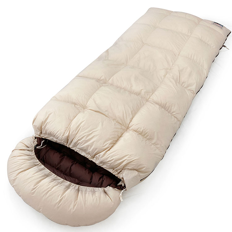 어반캠퍼 다우니페더 덕다운 침낭 차박 백패킹 캠핑침낭 오리털 충전재 1500g, 밀키베이지