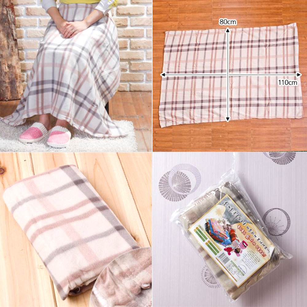 휴대용 체크 무릎담요 110cm 따스한 사무실 책상 이불