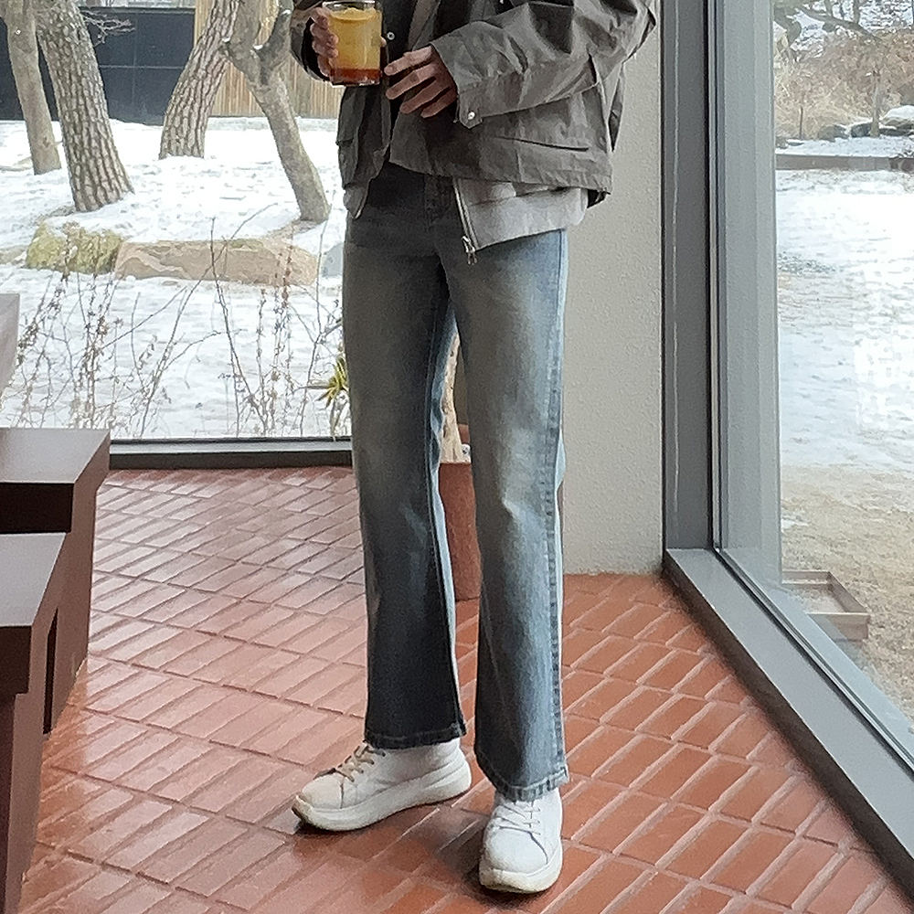 남자 데님 부츠컷 와이드 청바지 남자청바지 이미지 2