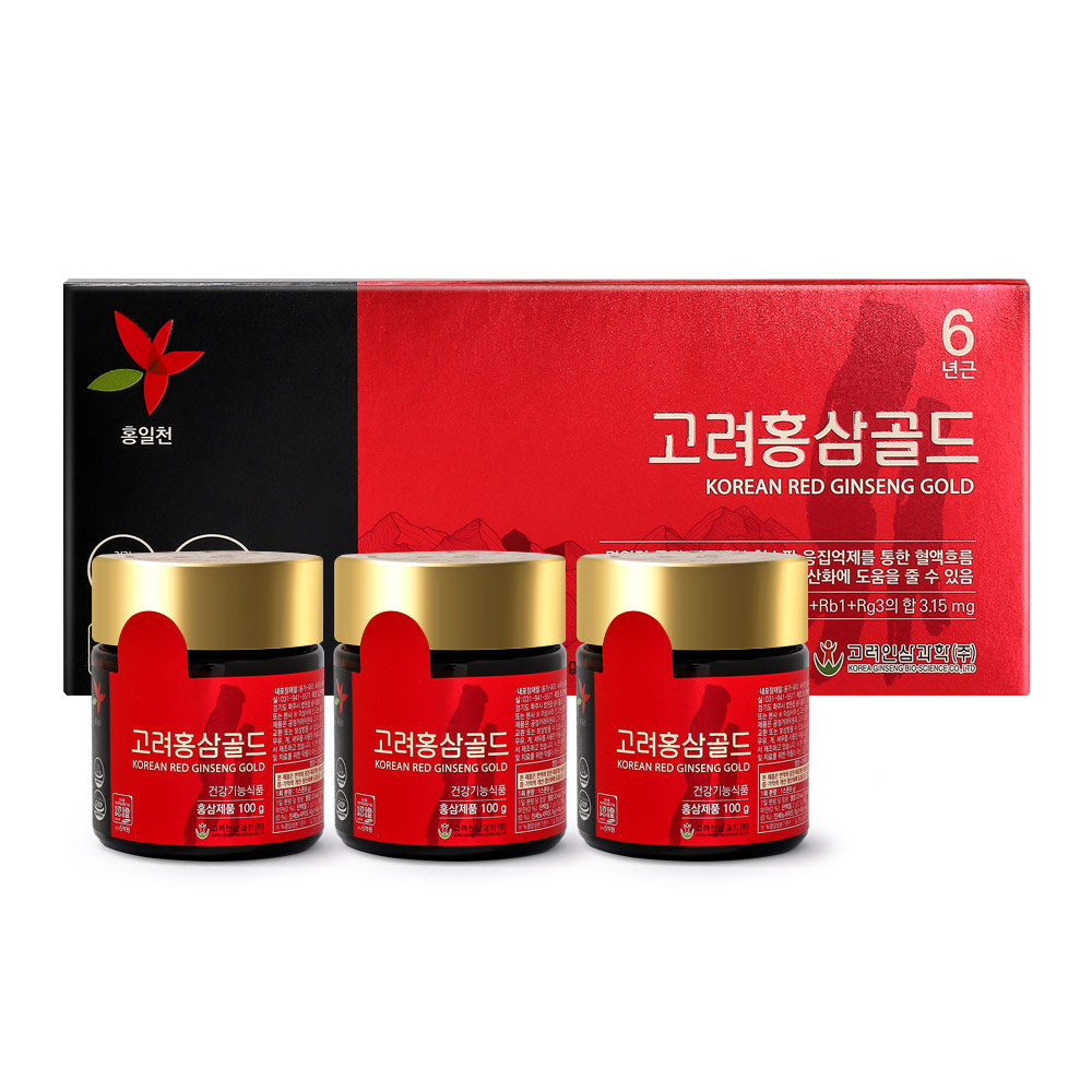 고려홍삼골드 100g 3병 15세트 건강기능식품 면역력 피로 기억력개선 GMP시설 제조 - 메인 이미지