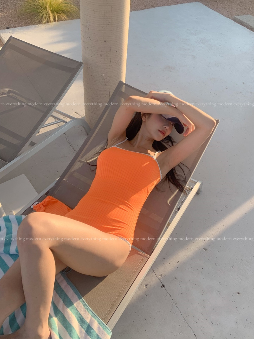 🍊[파우치증정/날씬보장] M-3XL 빅사이즈 배색 모노키니 호캉스 호텔 바캉스 휴양지 유교걸 수영복 상세 이미지 32