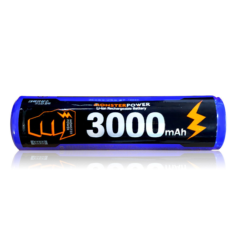 몬스터파워 18650 배터리 4개 4구충전기 세트 C타입 3000mAh 이미지 7