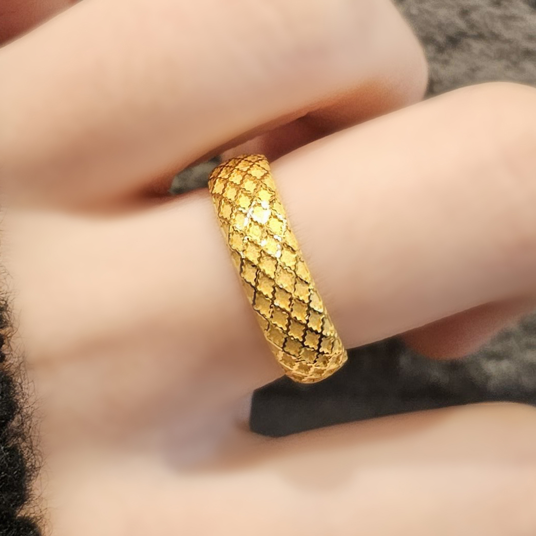 24k 컷팅 퀄팅 순금엥게이지 금가락지