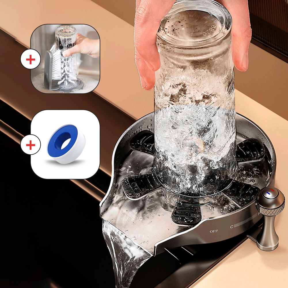 컵세척기 360도 회전형 텀블러 세척기 자동 고압 냉온수 겸용 (LS-CHWASH)