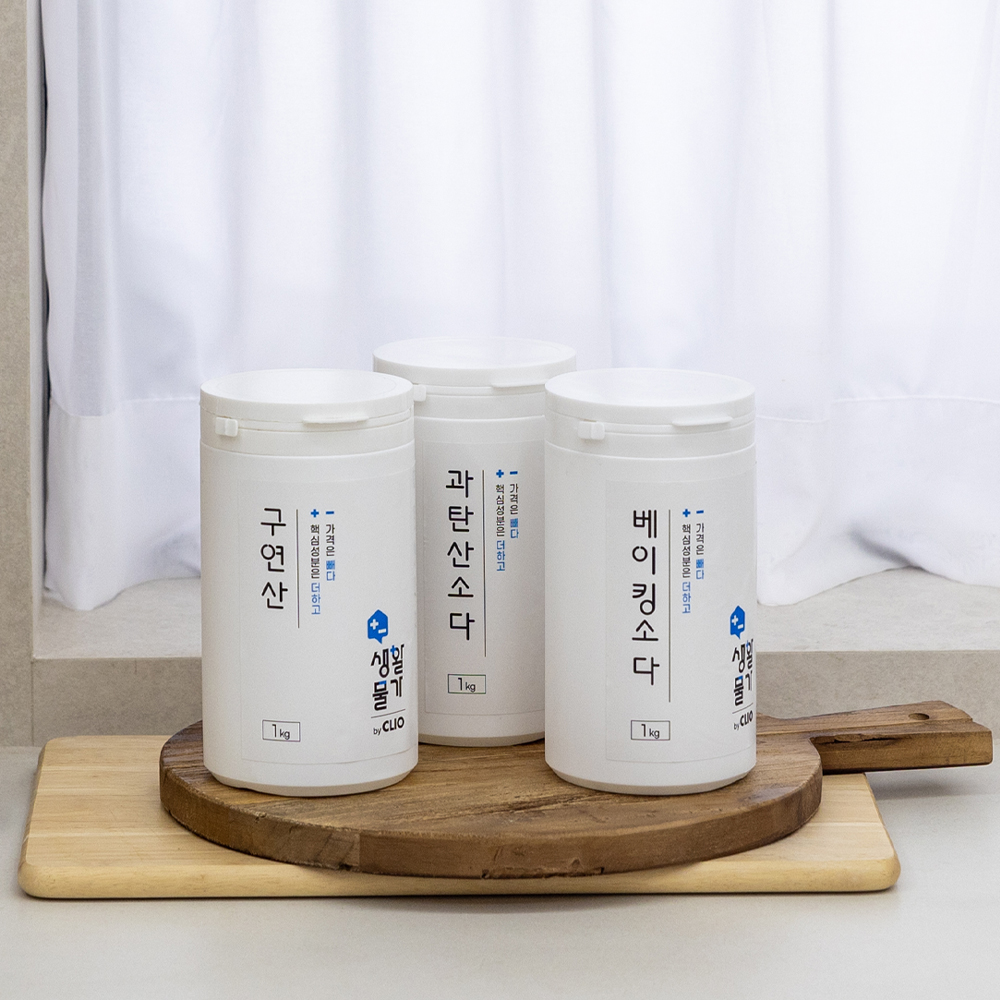 [생활물가] 베이킹소다/과탄산소다/구연산 1kgx3개