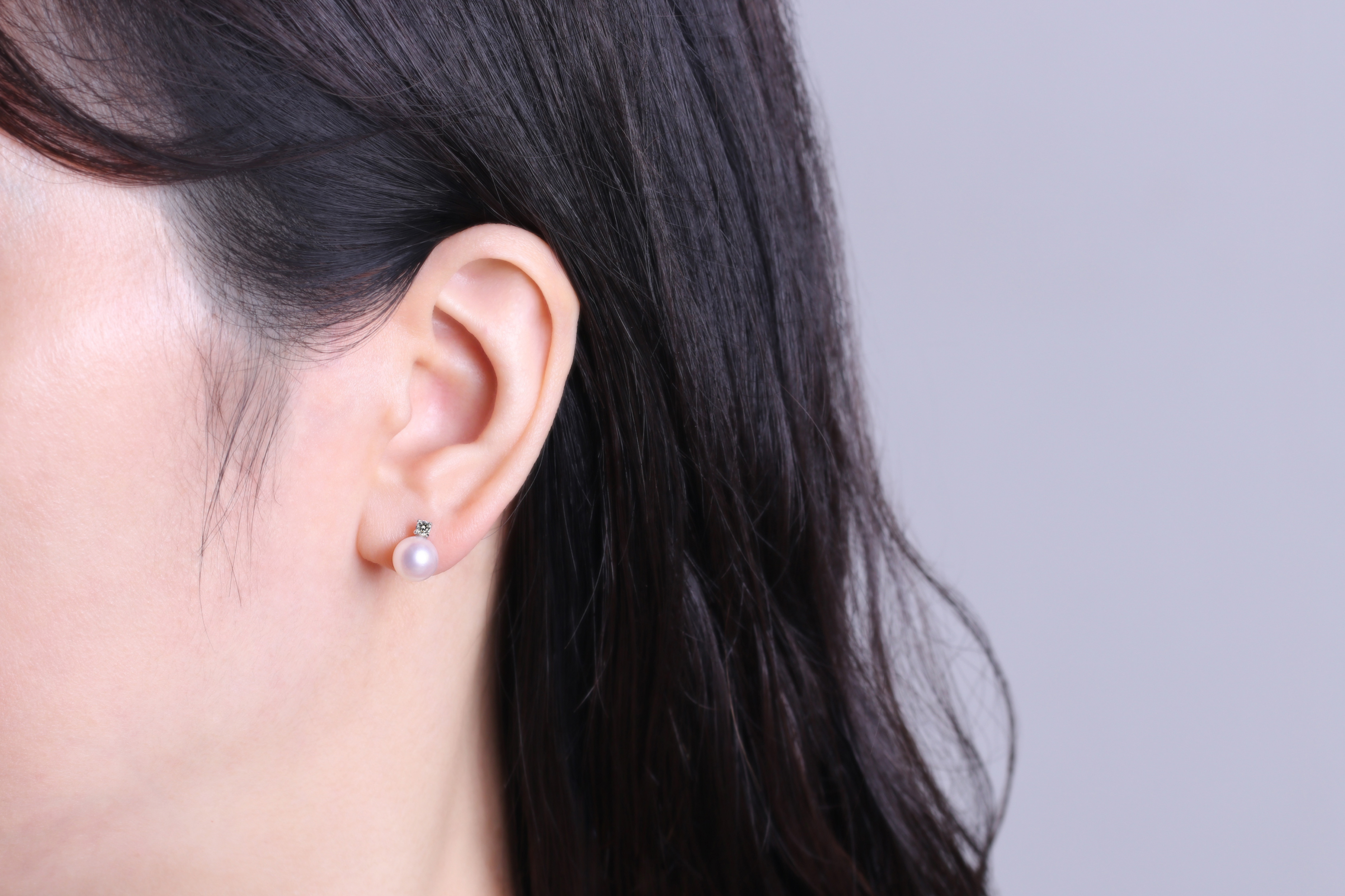 노블 다이아 세팅 14K 진주 귀걸이,18K 아코야 해수 진주귀걸이 AAA+