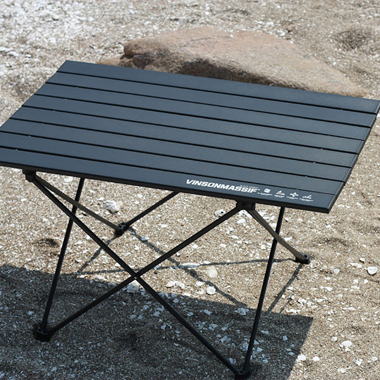 빈슨메시프 경량 폴딩 와이드 테이블 백패킹 피크닉 차박 캠핑테이블 M, 블랙