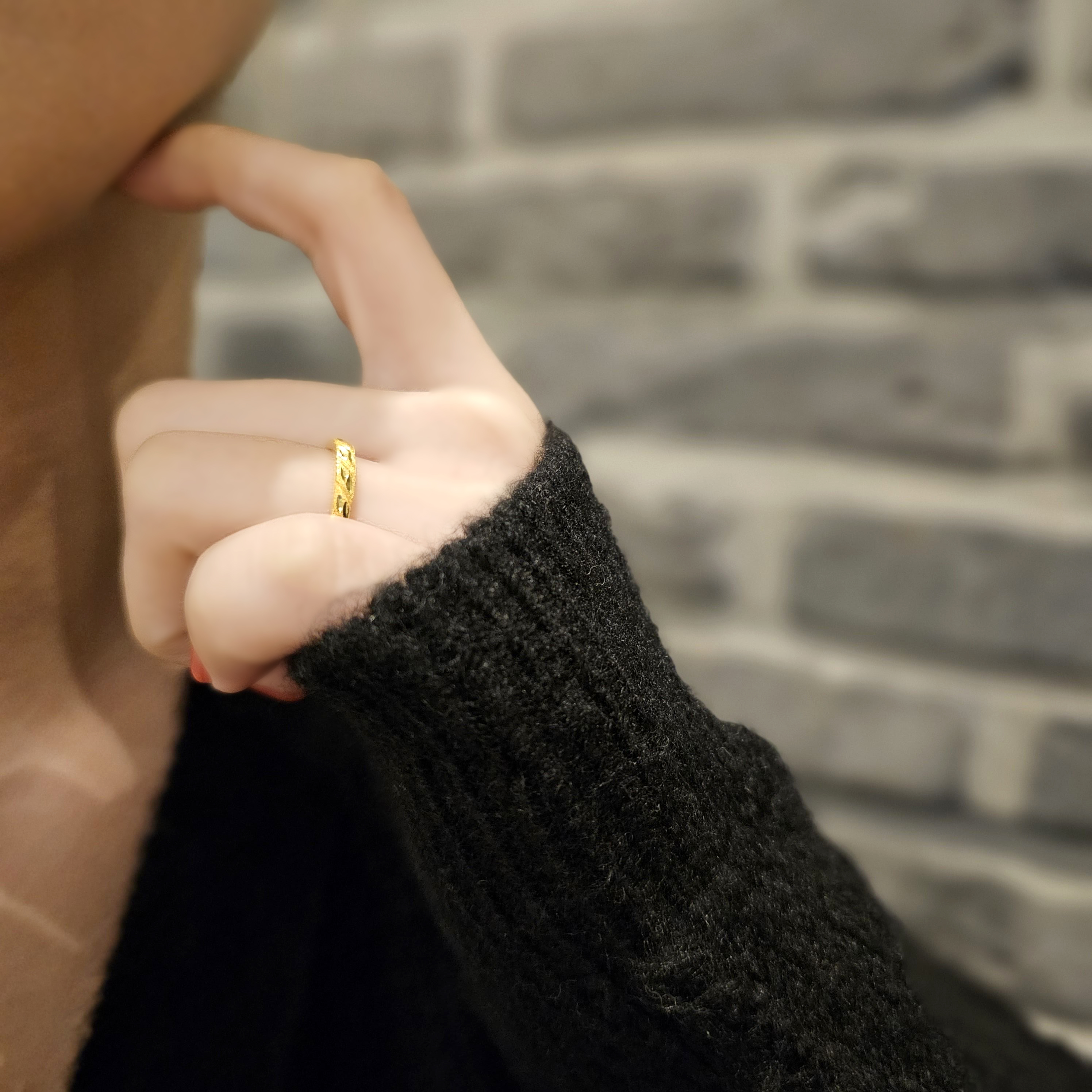 24k 컷팅 레이어드 여자 순금반지 실반지 - 상세 이미지 5