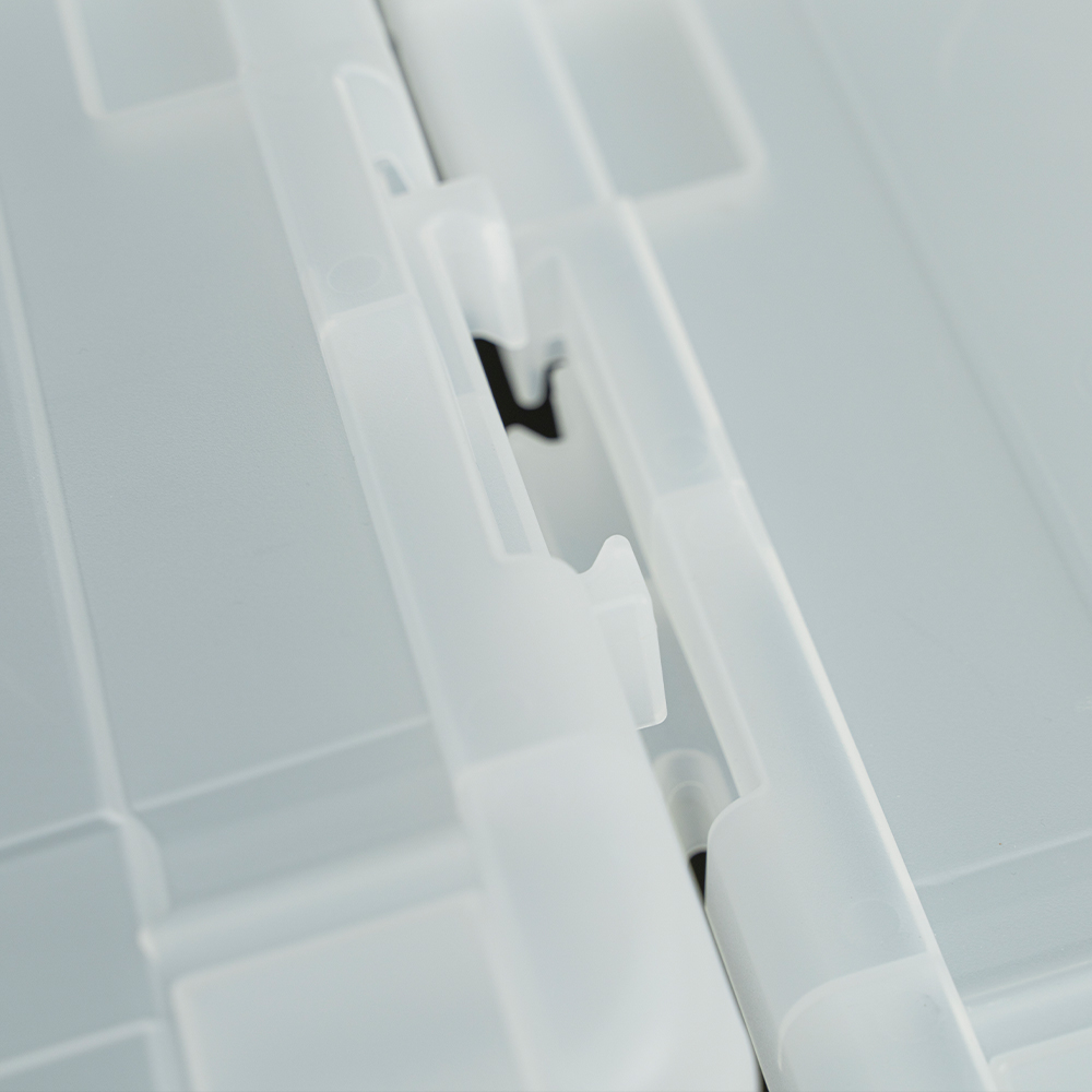 [도착보장] 이지오프 반투명 리빙박스 낮은형 수납 옷장 옷 슬라이딩 정리함 침대밑 수납함 2개