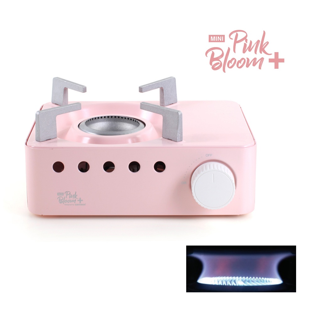 미니 가스버너 휴대용 가스렌지 캠핑버너 고화력 브루스타 핑크 케이스