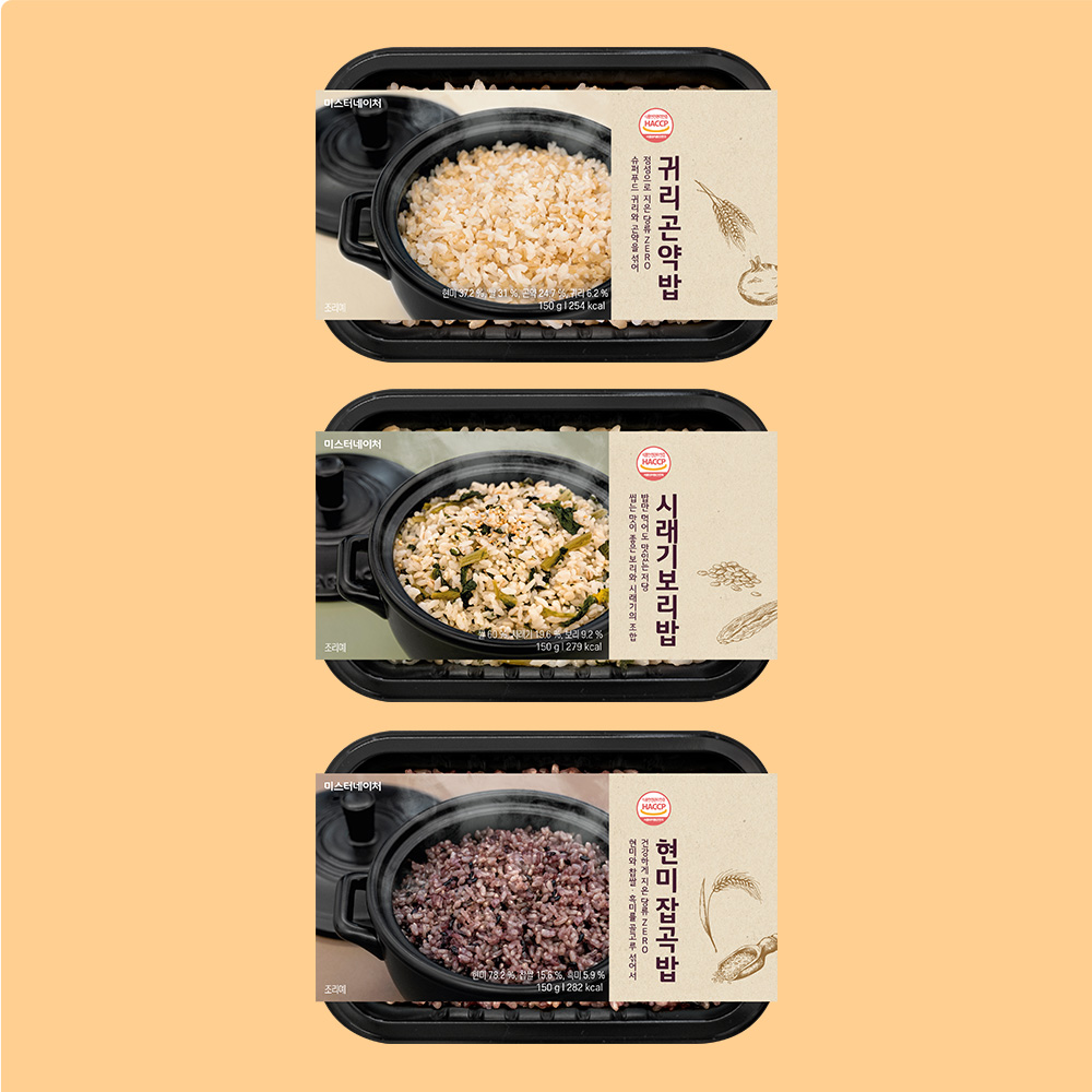 굿스푼 저당 간편식 즉석밥 3종 12팩 귀리 현미 시래기보리밥 곤약밥 칼로리 관리 150g - 상세 이미지 5