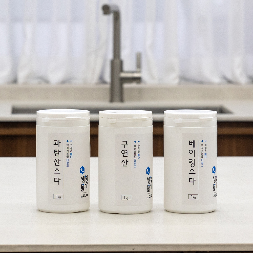 [생활물가] 베이킹소다/과탄산소다/구연산 1kgx3개