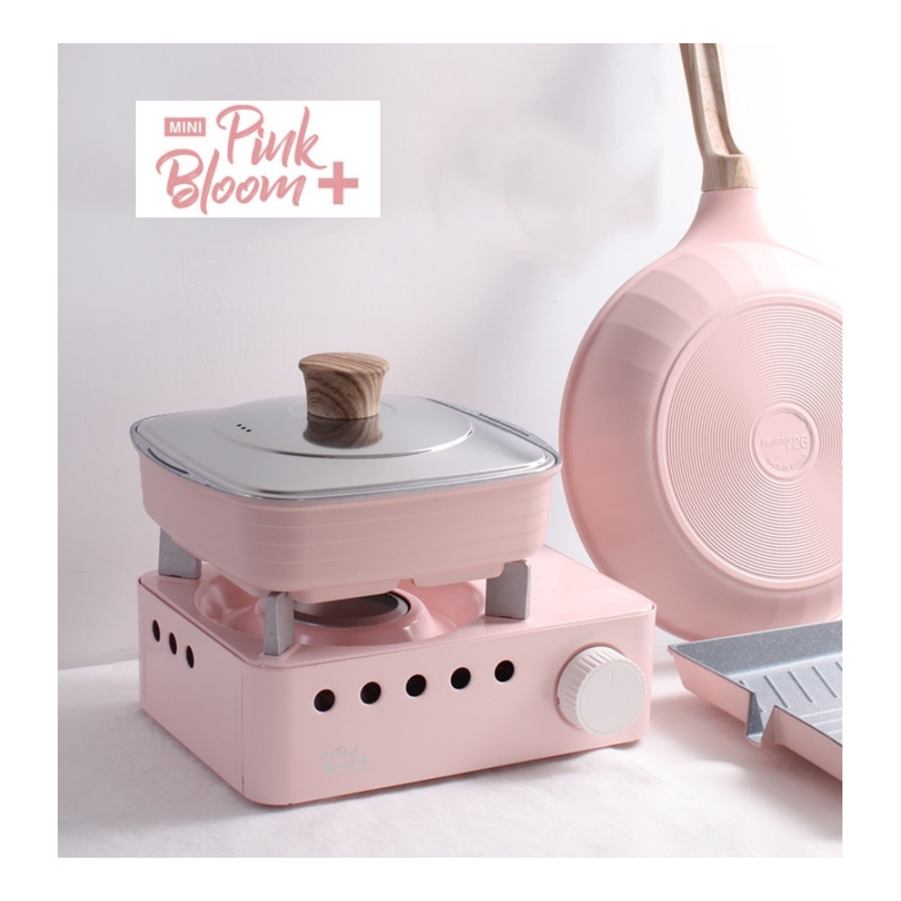 미니 가스버너 휴대용 가스렌지 캠핑버너 고화력 브루스타 핑크 케이스