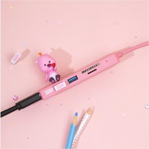 잔망루피 피규어 USB 멀티허브 5in1 C타입 데스크테리어 - 상세 이미지 2