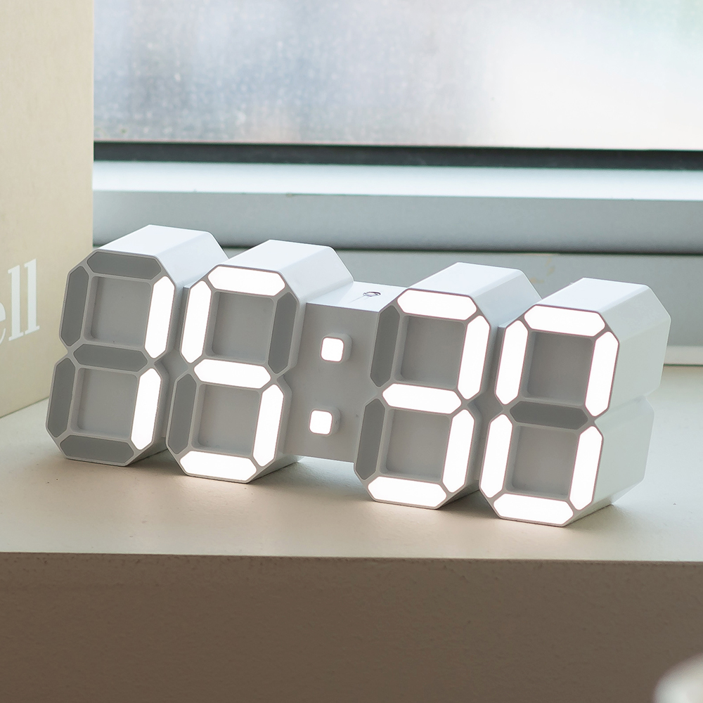 플라이토 무선 LED 벽시계 인테리어 거실 무소음 디지털 전자 벽걸이시계 하이브리드