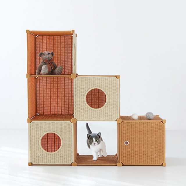 알로타 라탄 RC601 브라운/내추럴 8747.0509, 캣타워