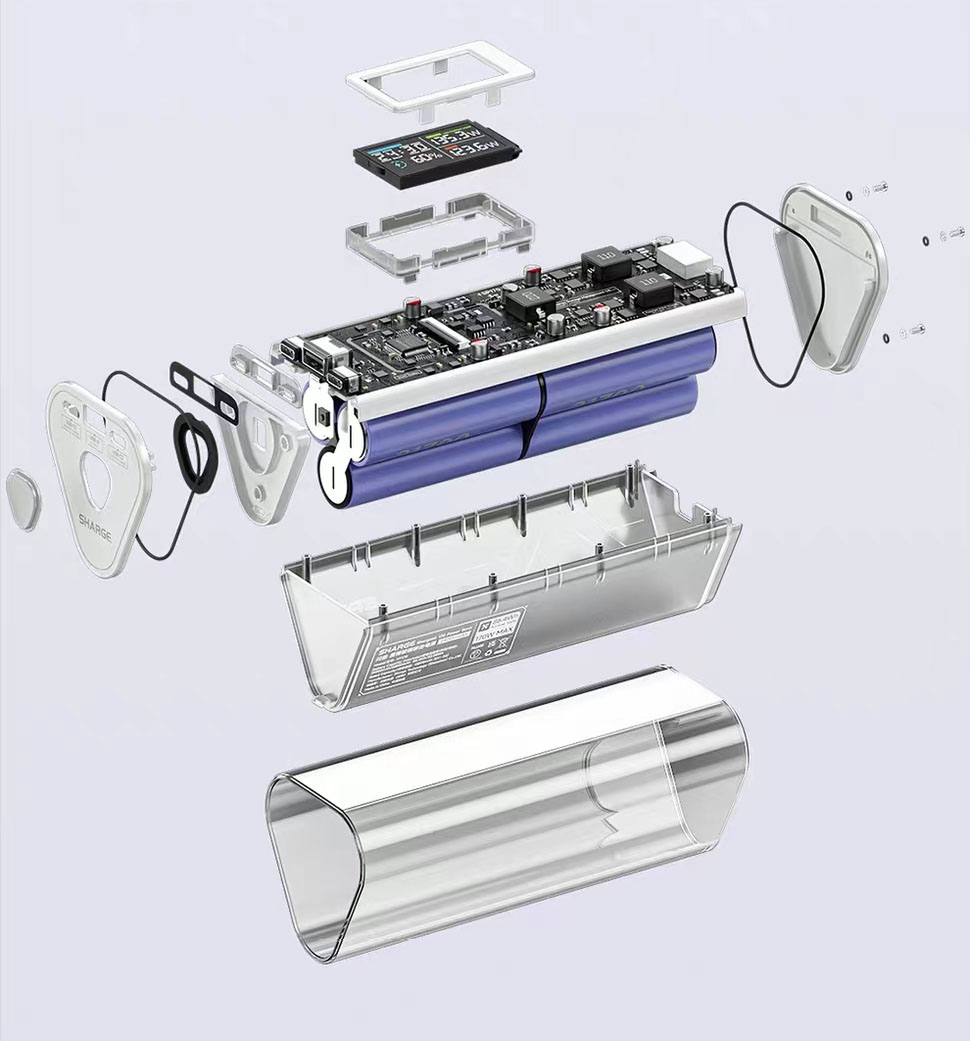 샤긱 보조배터리 Sharge 사이버 프리즘 170W 고속충전 24000mAh 보조배터리 그레이 - 상세 이미지 5