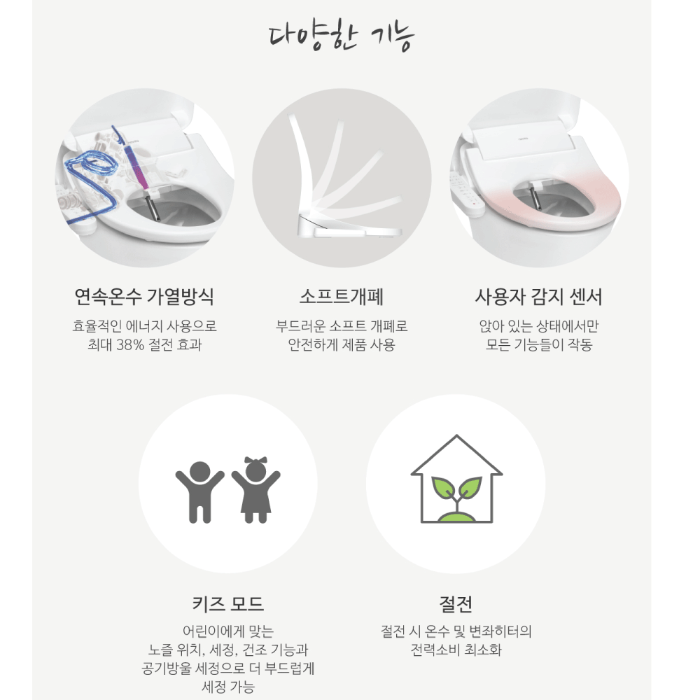 노비타 비데 미스트세정 BD-C310A0 IPX5 강력 방수 자가설치 이미지 7
