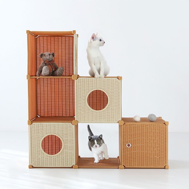 알로타 라탄 RC601 브라운/내추럴 8747.0509, 캣타워