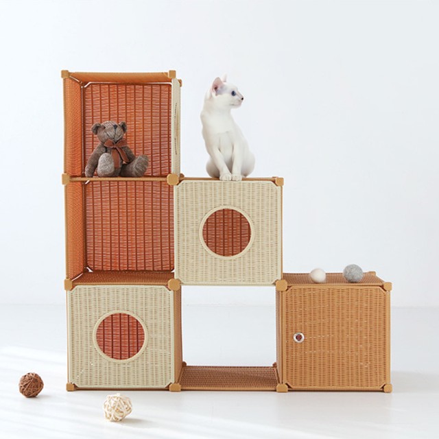 알로타 라탄 RC601 브라운/내추럴 8747.0509, 캣타워