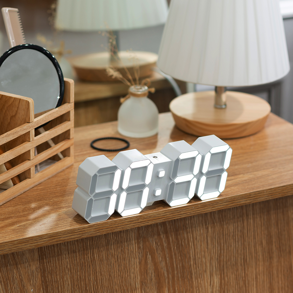 플라이토 무선 LED 벽시계 인테리어 거실 무소음 디지털 전자 벽걸이시계 하이브리드