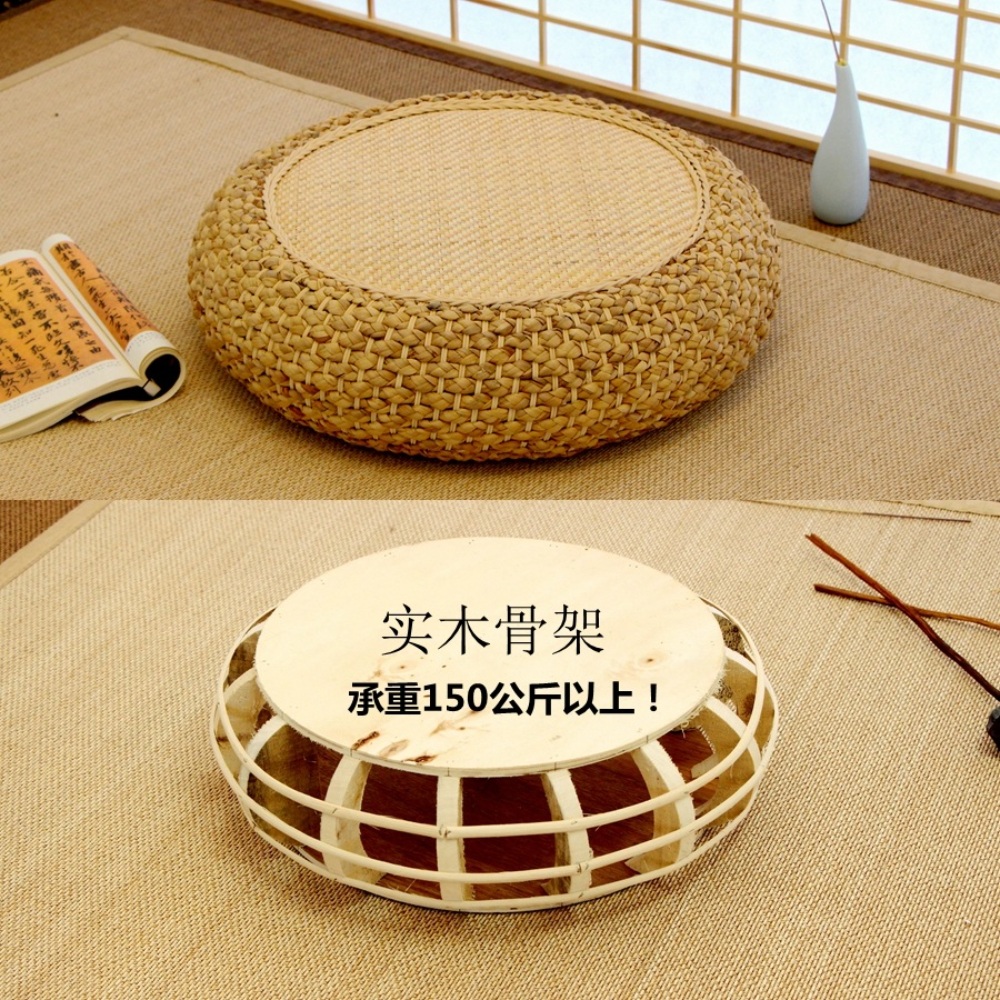 라탄 스툴 풋스툴 카페 미니 내추럴 인테리어 라탄의자 낮은 보조 의자 - 상세 이미지 4