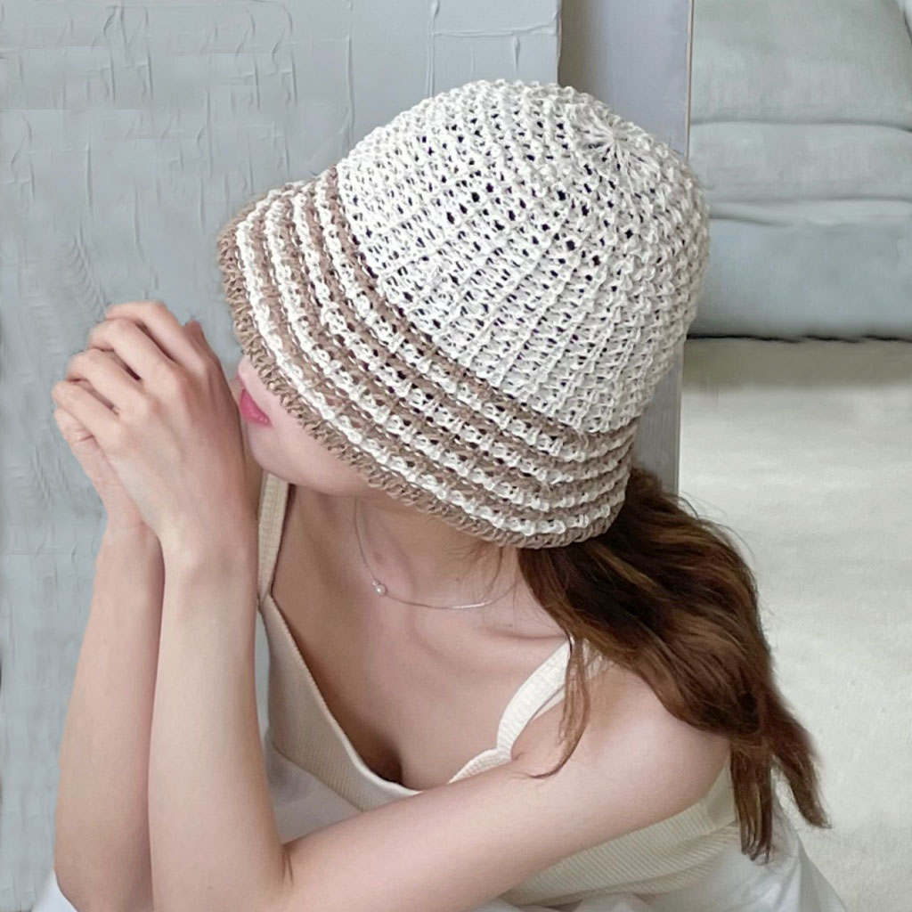 여름니트모자 여성벙거지모자 뜨개 휴양지 바캉스 비치 지사 산책 버킷햇 모자