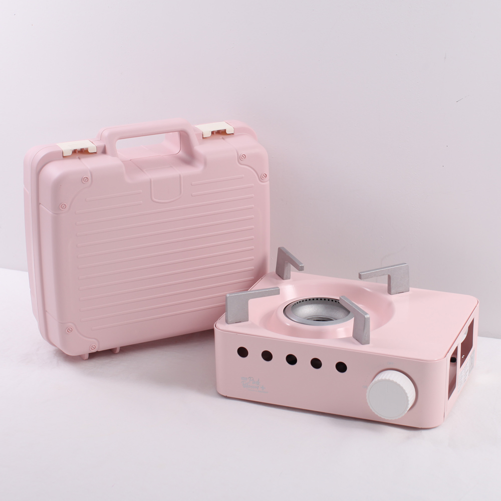 미니 가스버너 휴대용 가스렌지 캠핑버너 고화력 브루스타 핑크 케이스