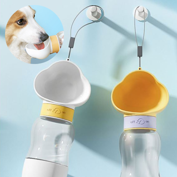 350ml 구름 물통 휴대용 강아지 산책 물병 원터치 물통 외출 급수기 텀블러 여행용 간식 - 상세 이미지 2