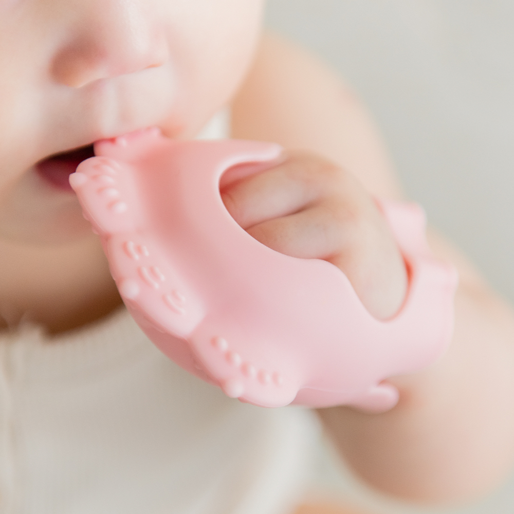 퍼기 냥냥 치발기 프리미엄 실리콘 아기 국민 손목치발기 파스텔핑크