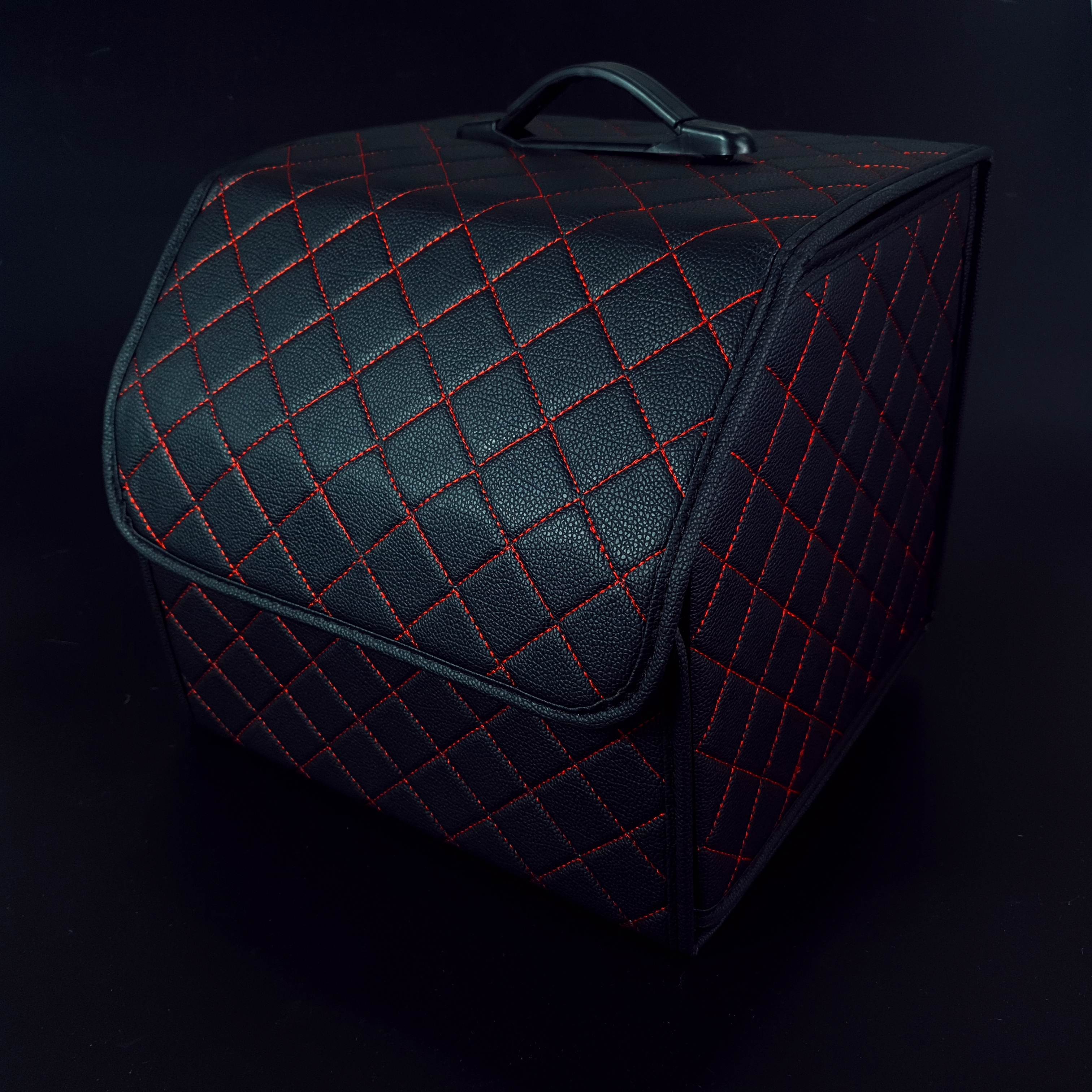 자동차 차량용 트렁크 정리함 수납 세차가방 툴백 레드스티치S