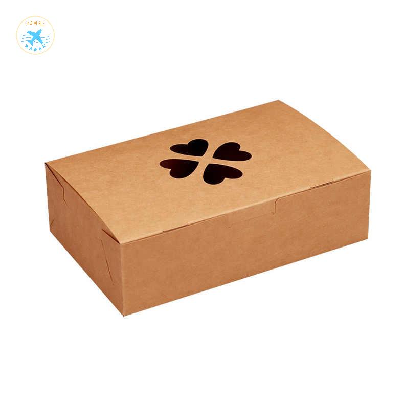 치킨박스 프라이드 일회용 닭 날개 쌀 꽃 너겟 내유 크래프트 종이 테이크 아웃 포장 상자 - 상품 이미지