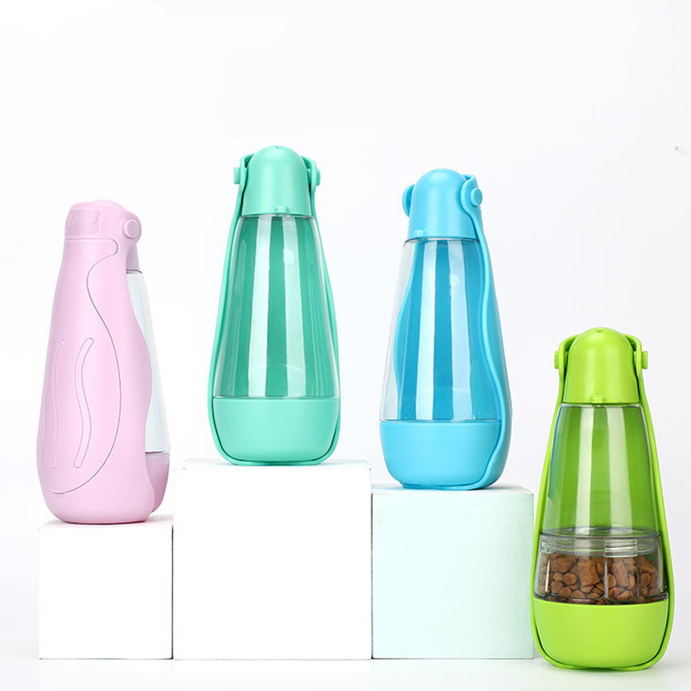 4IN1 멀티 강아지 산책 물통 물병 간식통 애견 휴대용 접이식 사료통 간식통 올인원 텀블러 - 상세 이미지 2