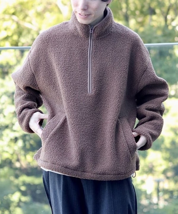 빔스 푸들 보아 하프 지퍼 풀오버 2컬러 BEAMS LIGHTS 이미지 4